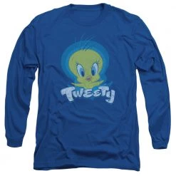 Trevco Men's Looney Tunes Tweety Swirl Long Sleeve Tee New