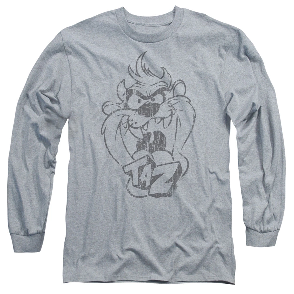Trevco Men's Looney Tunes Faded Taz Long Sleeve Tee New 1 Trevco Men's Looney Tunes Faded Taz Long Sleeve Tee New