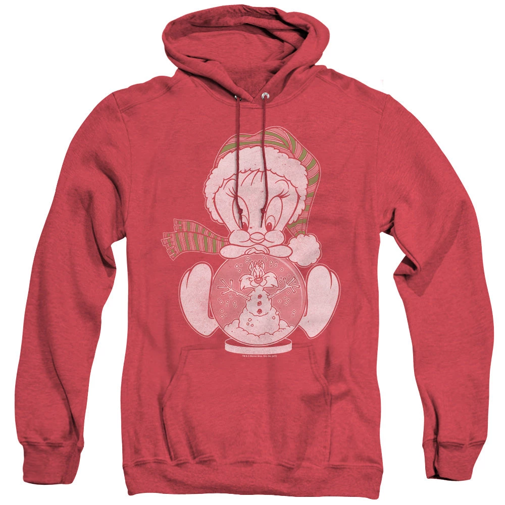 Trevco Men's Looney Tunes Tweety Globe Heather Pullover Hoodie 1 Trevco Men's Looney Tunes Tweety Globe Heather Pullover Hoodie