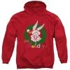 Trevco New Men's Looney Tunes Holiday Bunny Pullover Hoodie
