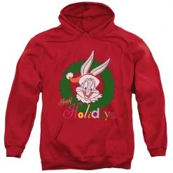 Trevco New Men's Looney Tunes Holiday Bunny Pullover Hoodie