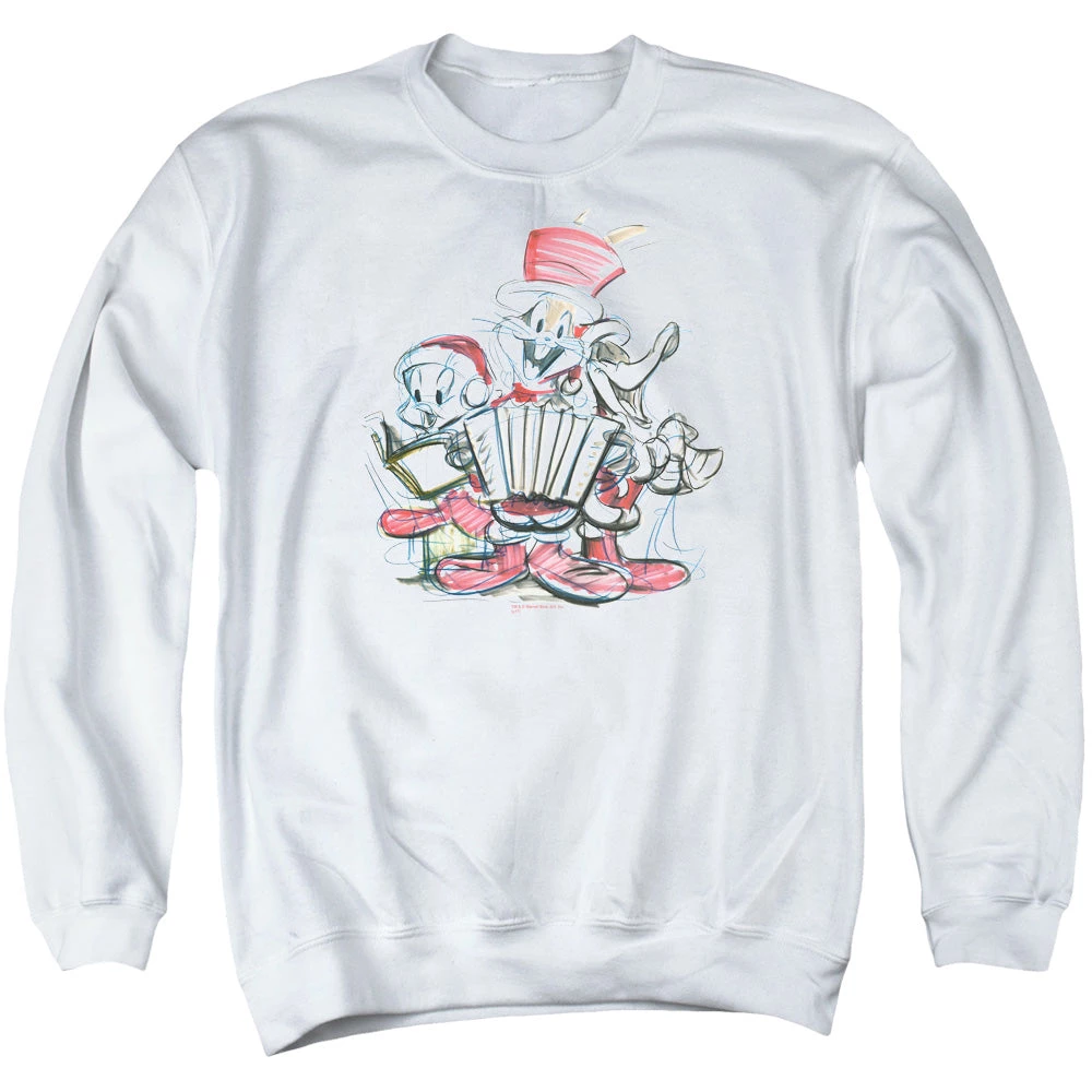 Trevco Men's Looney Tunes Holiday Sketch Sweatshirt New 1 Trevco Men's Looney Tunes Holiday Sketch Sweatshirt New