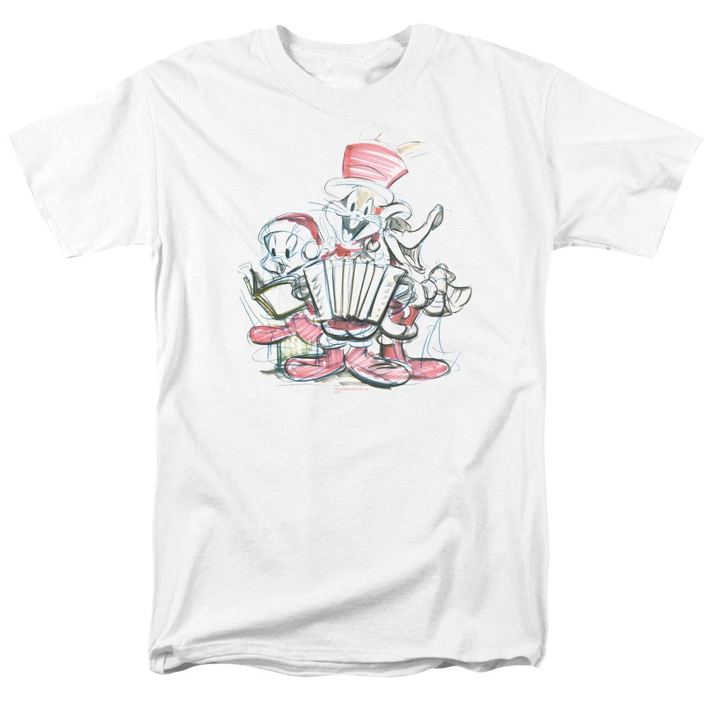 Trevco Men's Looney Tunes Holiday Sketch Tee 1 Trevco Men's Looney Tunes Holiday Sketch Tee