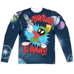 Trevco Men's Looney Tunes Disintegrate Sublimated Long Sleeve Tee