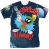 Trevco New Men's Looney Tunes Disintegrate Sublimated Tee