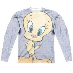 Trevco Men's Looney Tunes Tweety Girl Sublimated Long Sleeve Tee