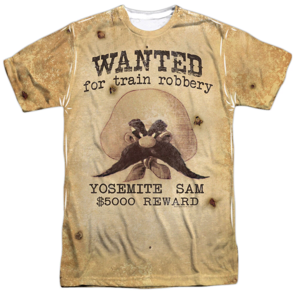 Trevco New Men's Looney Tunes Wanted Sublimated Tee 1 Trevco New Men's Looney Tunes Wanted Sublimated Tee