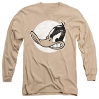 Trevco Men's Looney Tunes Daffy Vintage Badge Long Sleeve Tee