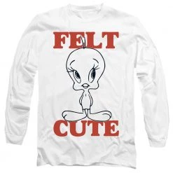 Trevco New Men's Looney Tunes Felt Cute Long Sleeve Tee