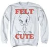 Trevco Men's Looney Tunes Felt Cute Sweatshirt