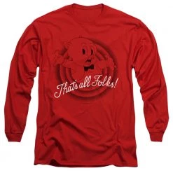 Trevco New Men's Looney Tunes Thats All Folks Long Sleeve Tee