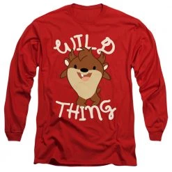 Trevco Men's Looney Tunes Wild Thing Kid Long Sleeve Tee