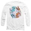 Trevco Men's Looney Tunes Wacky Wabbit Long Sleeve Tee New