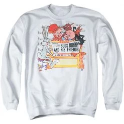 Trevco Men's Looney Tunes Bugs And Friends Sweatshirt New