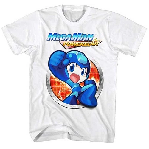American Classics New Men's Mega Man Powered Up Lightweight Tee 1 American Classics New Men's Mega Man Powered Up Lightweight Tee
