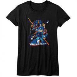 American Classics Women's Mega Man Collage Orange Beam Tee