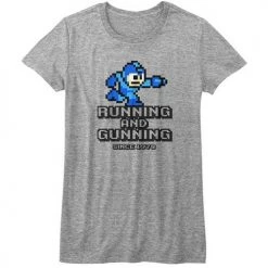 American Classics Women's Mega Man Running And Gunning Tee New