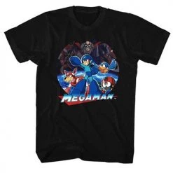 American Classics Men's Mega Man Megaman Collage Lightweight Tee