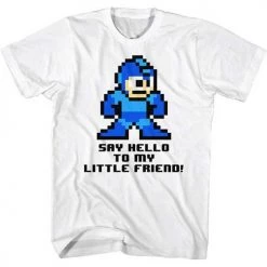 American Classics Men's Mega Man Say Hello To My Little Friend Lightweight Tee New