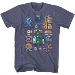 American Classics New Men's Mega Man Pixelmans Lightweight Tee