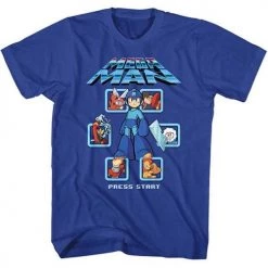 American Classics Men's Mega Man Mm1 Select Screen Remix Lightweight Tee New