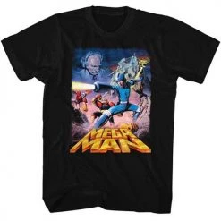 American Classics Men's Mega Man Postery Megaman Lightweight Tee New