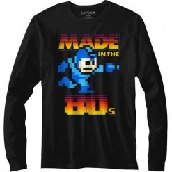 American Classics Men's Mega Man Made In The 80's Long Sleeve T-Shirt New