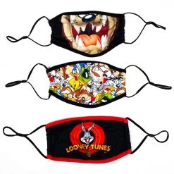 Bioworld New Looney Tunes 3 Pack Adjustable Face Covers
