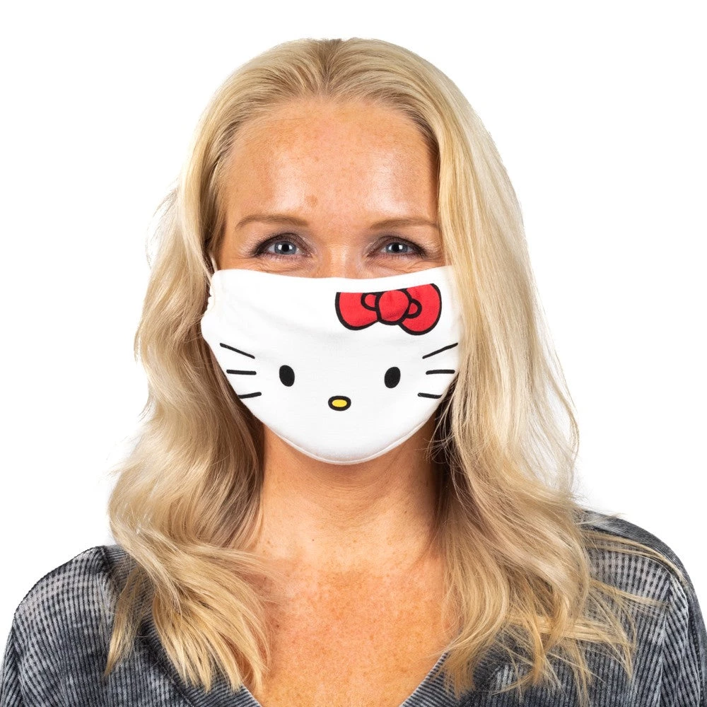 Bioworld Sanrio Hello Kitty 3 Pack Adjustable Face Covers New 4 Bioworld Sanrio Hello Kitty 3 Pack Adjustable Face Covers New