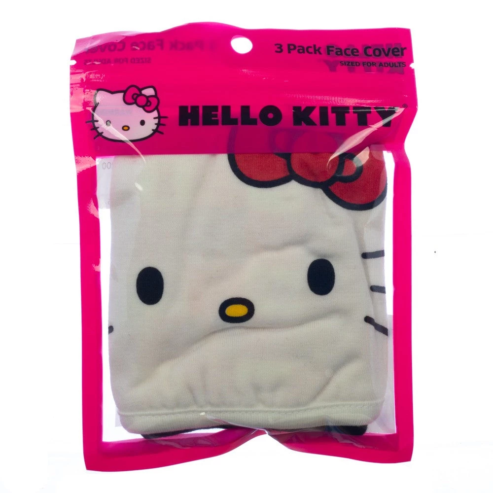 Bioworld Sanrio Hello Kitty 3 Pack Adjustable Face Covers New 8 Bioworld Sanrio Hello Kitty 3 Pack Adjustable Face Covers New