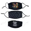 Bioworld Friends 3 Pack Adjustable Face Covers