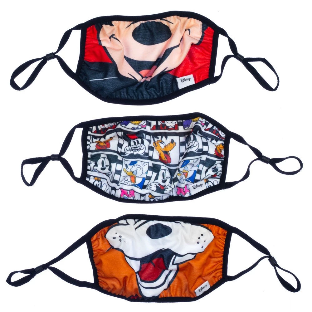 Bioworld New Disney Mickey & Friends 3 Pack Adjustable Face Covers 1 Bioworld New Disney Mickey & Friends 3 Pack Adjustable Face Covers