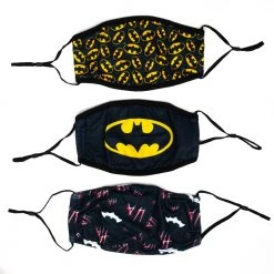 Bioworld New Dc Comics Batman 3 Pack Adjustable Face Covers