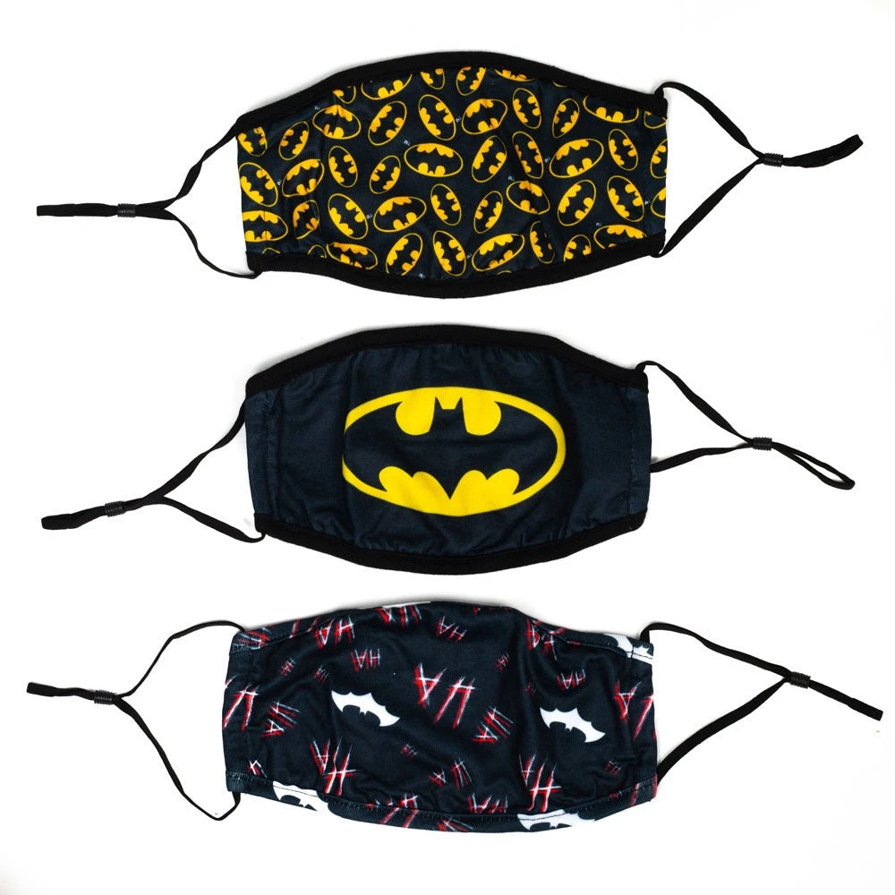 Bioworld New Dc Comics Batman 3 Pack Adjustable Face Covers 1 Bioworld New Dc Comics Batman 3 Pack Adjustable Face Covers
