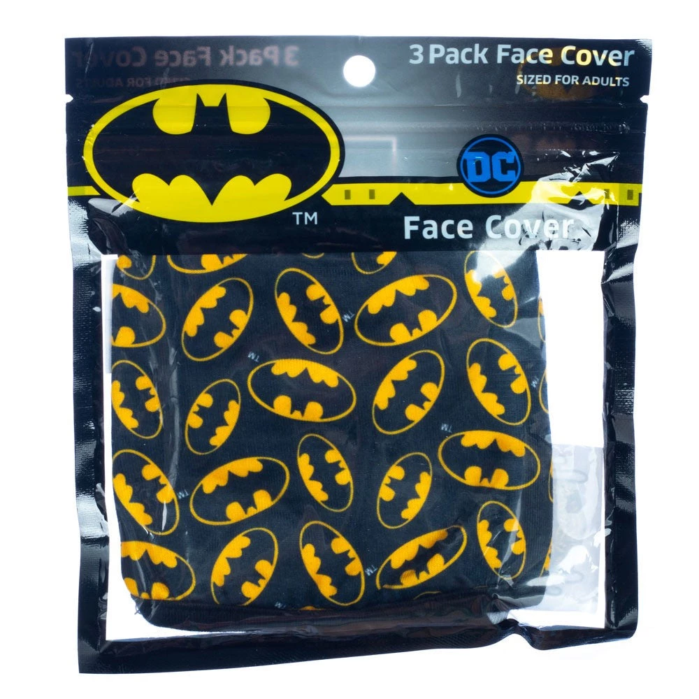 Bioworld New Dc Comics Batman 3 Pack Adjustable Face Covers 2 Bioworld New Dc Comics Batman 3 Pack Adjustable Face Covers