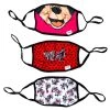 Bioworld Disney Minnie Mouse 3 Pack Adjustable Face Covers New