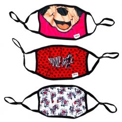 Bioworld Disney Minnie Mouse 3 Pack Adjustable Face Covers New