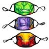 Bioworld Marvel Big Face 3 Pack Adjustable Face Covers