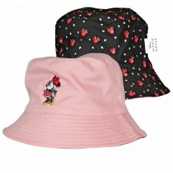 Concept One Disney Minnie Mouse Solid And AOP Reversible Bucket Hat New