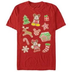Fifth Sun New Men's Disney Mickey & Minnie Gingerbread Cookies Tee