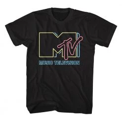 American Classics Men's MTV Neon Sign Logo Tee New