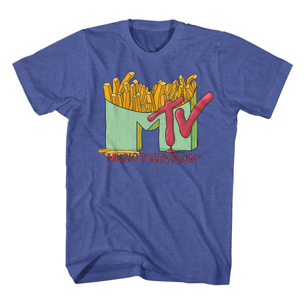 American Classics Men's MTV French Fries Logo Tee New 1 American Classics Men's MTV French Fries Logo Tee New