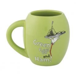 Bioworld New Dr. Seuss Green Eggs And Ham 18 Oz. Oval Ceramic Mug