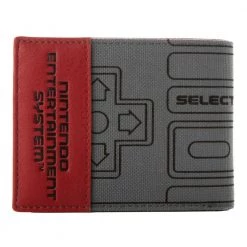 Bioworld New Nintendo Nes Controller Mixed Material Bi-Fold Wallet With Rfid Protection