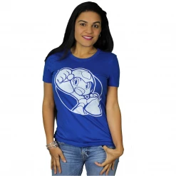 American Classics Women’s Mega Man Fist Pump Tee New