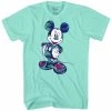 Mad Engine Men's Disney Floral Mickey Mouse Tee New