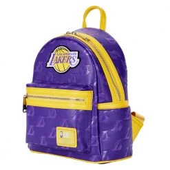 New Loungefly NBA Los Angeles Lakers Debossed Logo Mini Backpack