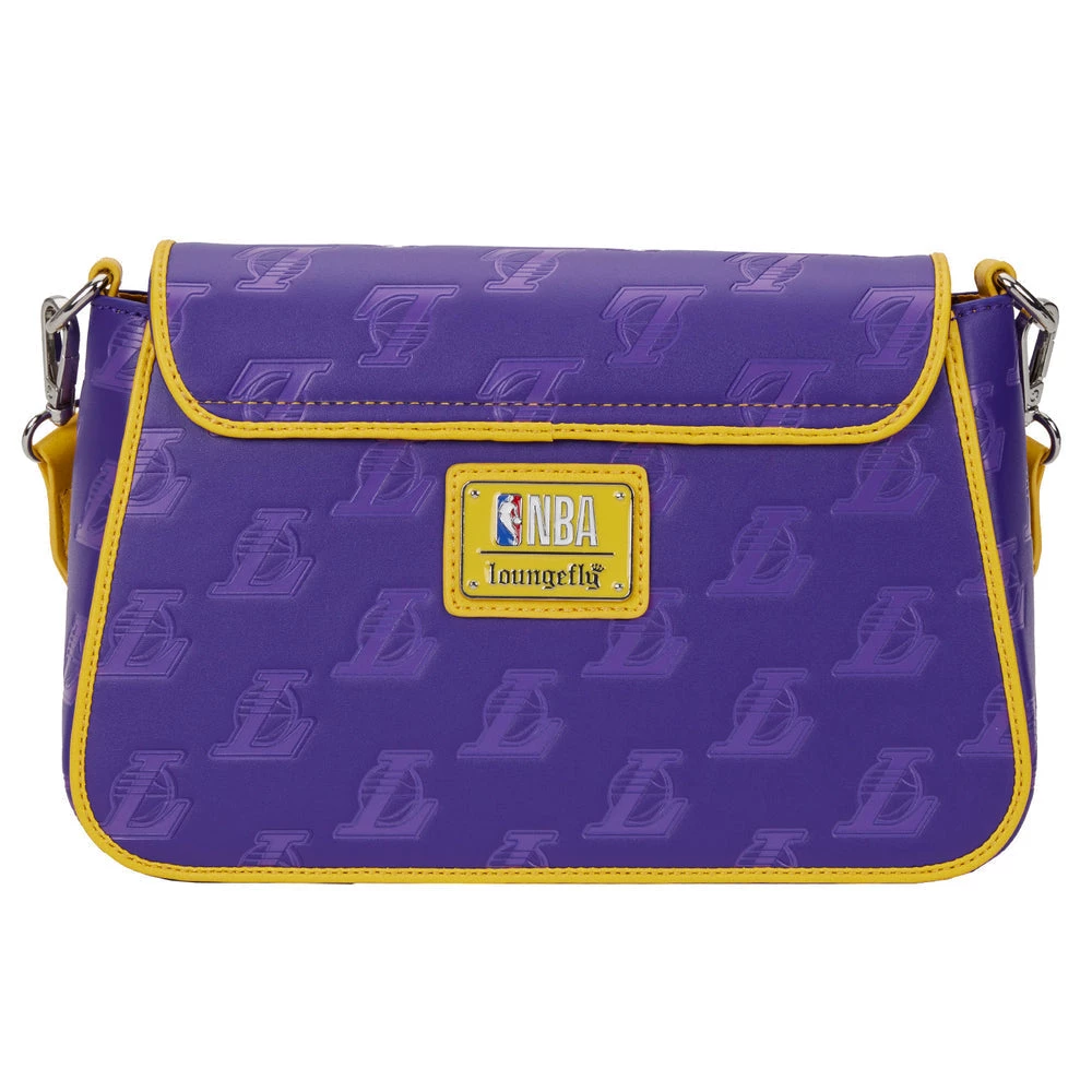Loungefly NBA Los Angeles Lakers Debossed Logo Crossbody 6 Loungefly NBA Los Angeles Lakers Debossed Logo Crossbody