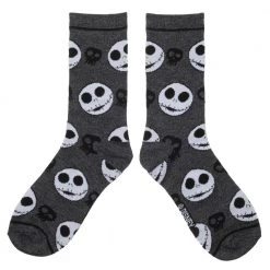Bioworld New Disney The Nightmare Before Christmas Coffin 3 Pair Crew Socks Set