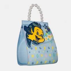 New Danielle Nicole Disney The Little Mermaid Flounder Monogram Mini Backpack